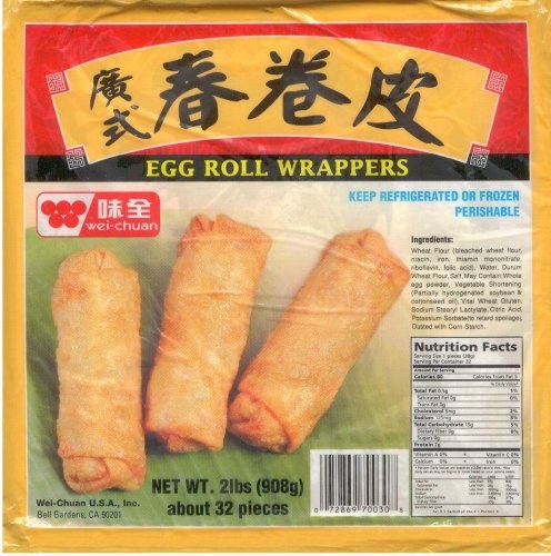 Large Wei Ch Egg Roll Wrap 2lb 10 Cs 