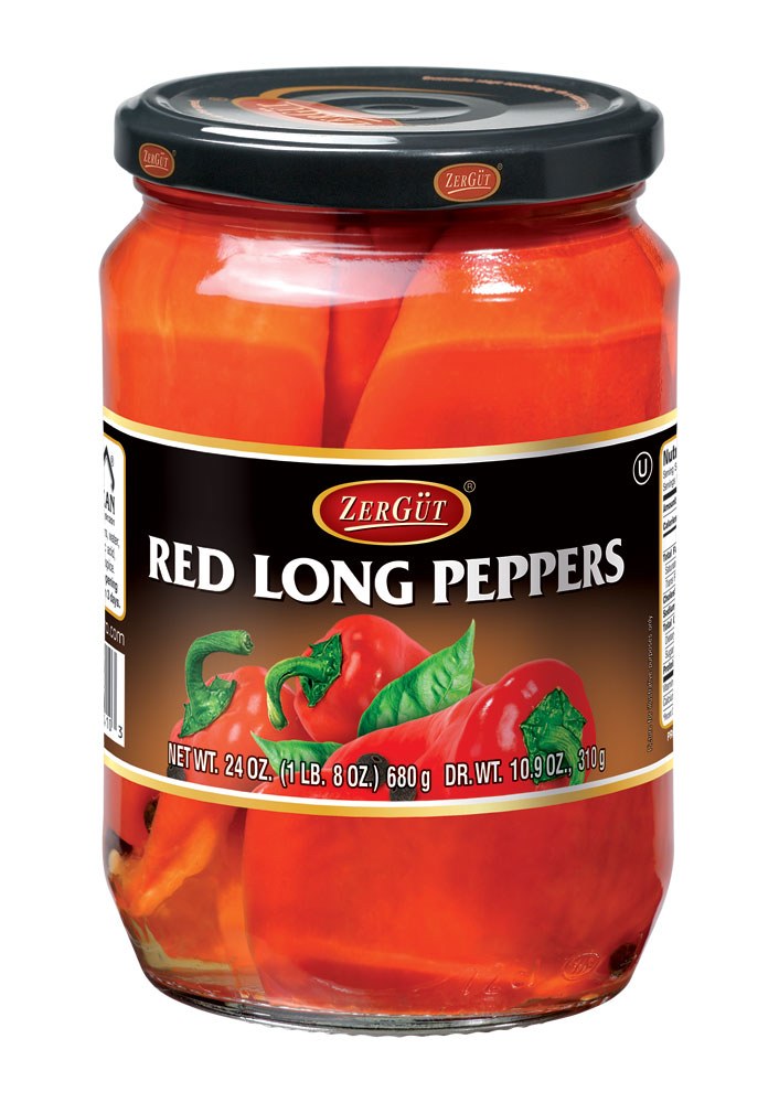 Zergut Red Long Peppers 24 oz - Phoenicia Specialty Foods