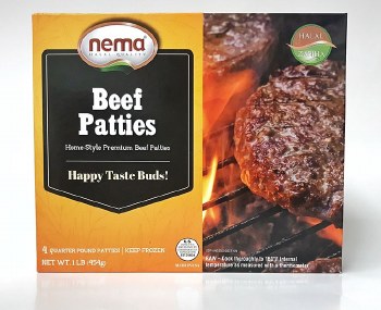 Nema Beef Patties Halal 1lb