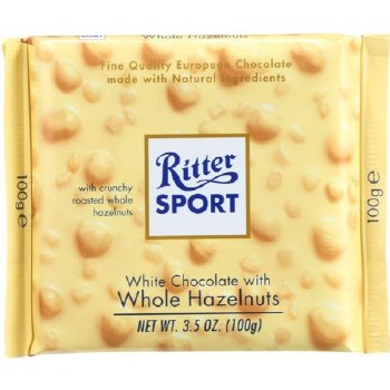 Ritter White Chocolate Whole Hazelnut 3.5oz