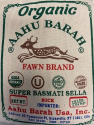 Aahu Barah Organic Basmati Rice 10lb
