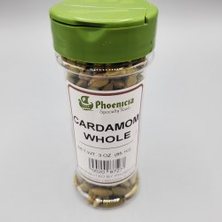 Phoenicia Whole Green Cardamom 3 oz jar