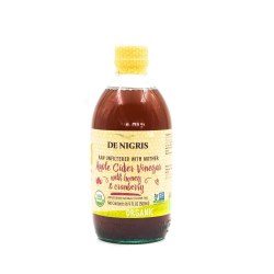 De Nigris Apple Cider Vinegar Cranberry Honey Organic  500ml