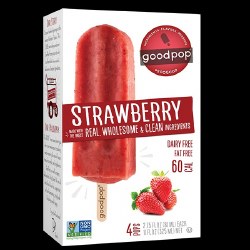 Goodpop Strawberry Popsicles 4 pieces 2.75oz each