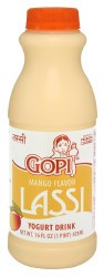 Gopi Lassi Mango Yogurt Drink 1pint