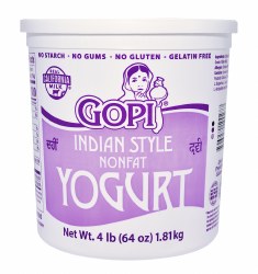 Gopi Yogurt Plain Nonfat 64oz