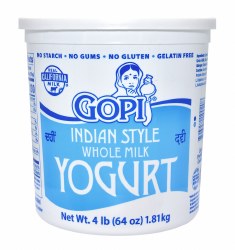 Gopi Yogurt Plain Whole Milk 64oz