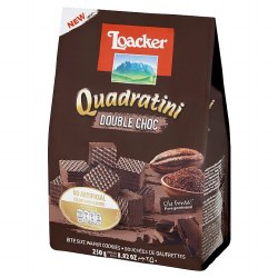 Loacker Quadratini Double Chocolate Wafer 250g