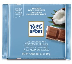 Ritter Milk Chocolate Coconut 3oz