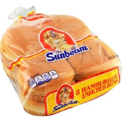 Sunbeam Bread Hamburger Buns 8 Pieces