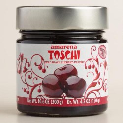 Toschi Amarena, Wild Black Cherries in Syrup 300g