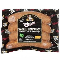 Usinger Bratwurst with Cheese & Jalapeno 12 oz