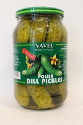 Vavel Polish Dill Pickles 30 oz