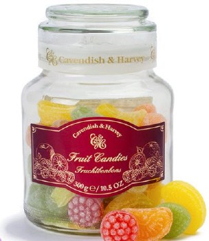 Cavendish and Harvey Fruit Candy Jar 10.5oz