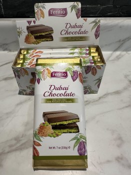 Feritio Dubai Chocolate Bar 200g