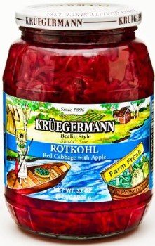 Kruegermann Rotkohl Red Cabbage With Apple Pickles 32oz
