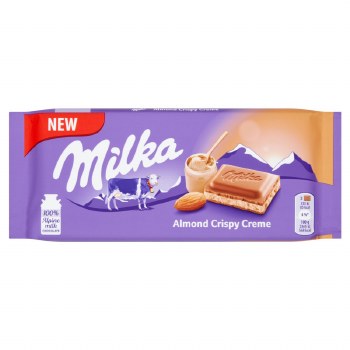 Milka Chocolate Almond Crispy Cream 90g