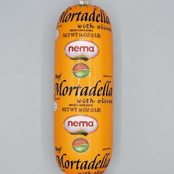 Nema Beef Mortadella With Olives Halal 16oz