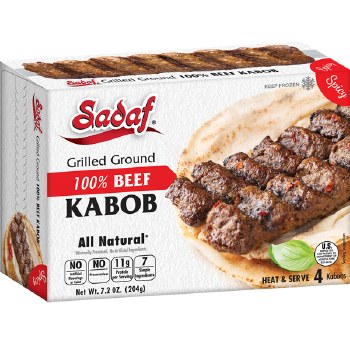 Sadaf Frozen Beef Kabob Spicy 7oz