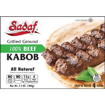 Sadaf Frozen Beef Kabob 7oz
