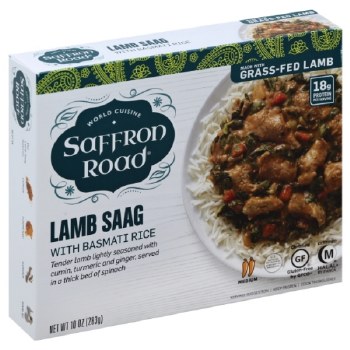 Saffron Road Lamb Saag With Rice Halal 10oz