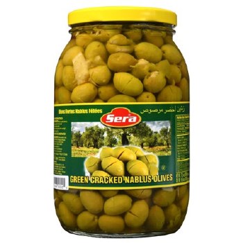 Sera Green Cracked Nablus Olives 1300g
