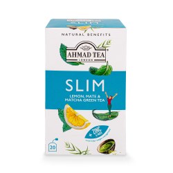 Ahmad Slim Tea, Lemon, Mate, Matcha Green Tea 20 bags