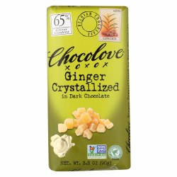Chocolove Crystallized Ginger in Dark Chocolate 3.2 oz