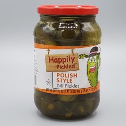 Happily Polish Dill Pickles 16.9 oz
