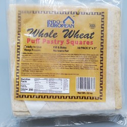 Indo-European Puff Pastry Whole Wheat 5x5 - 10 pc