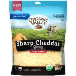 Organic Valley Cheddar Cheese Sharp Shredded 6oz