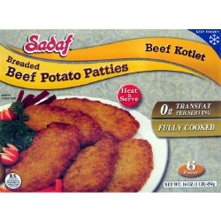 Sadaf Beef Potato Patties Beef Cutlet 16oz