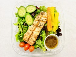 Phoenicia Mediterranean Salad With Grilled Salmon