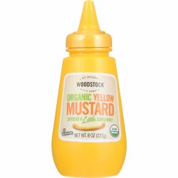 Woodstock Yellow Mustard Squeeze Bottle 8 oz