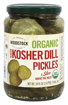 Woodstock Kosher Dill Pickles Sliced 24 oz