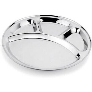 4 SS Compartment Round Thali
