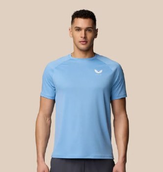 Castore SS T-Shirt M Blue/Whit