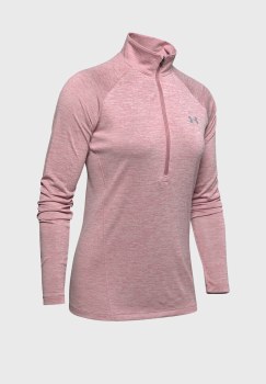 UA Tech 1/2 Zip - Twist L Pink