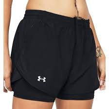 UA Fly-By 2-in-1 Shorts S Blac