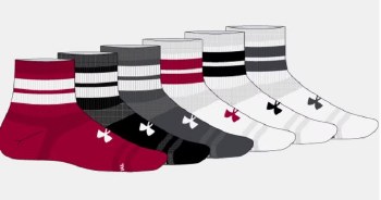 UA Essential 6pk Qtr S Red