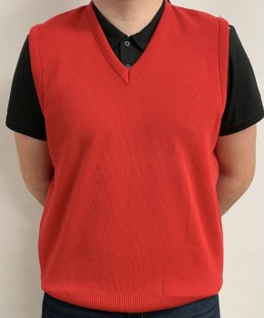 Balmoral V-Neck Vest 48 Red