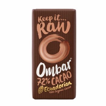 Dark 72% Raw Chocolate Bar (or