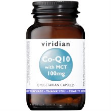 Viridian | Co-Q10 100mg with MCT | 30 Capsules