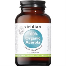 Viridian | Organic Acerola-Vitamin C | 50g Powder