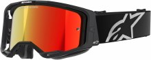 Alpinestars Vision 8 Goggles Black w/Red Mirror Lens