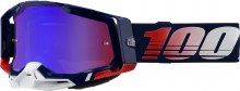 100% Racecraft 2 Goggle Republic Mirror Red/Blue Lens