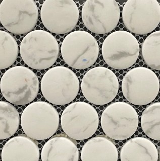 CARRARA WHITE - LARGE PENNYROUND