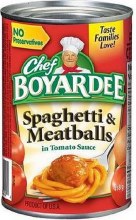 Canned Pasta - Chef Boyardee Spaghetti & Meatballs 14.5 oz