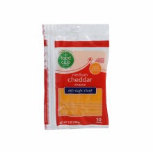 Cheese - Food Club Medium Cheddar Slices 7 oz