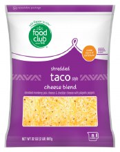 Cheese - Food Club Shredded Taco Blend 2 lnb